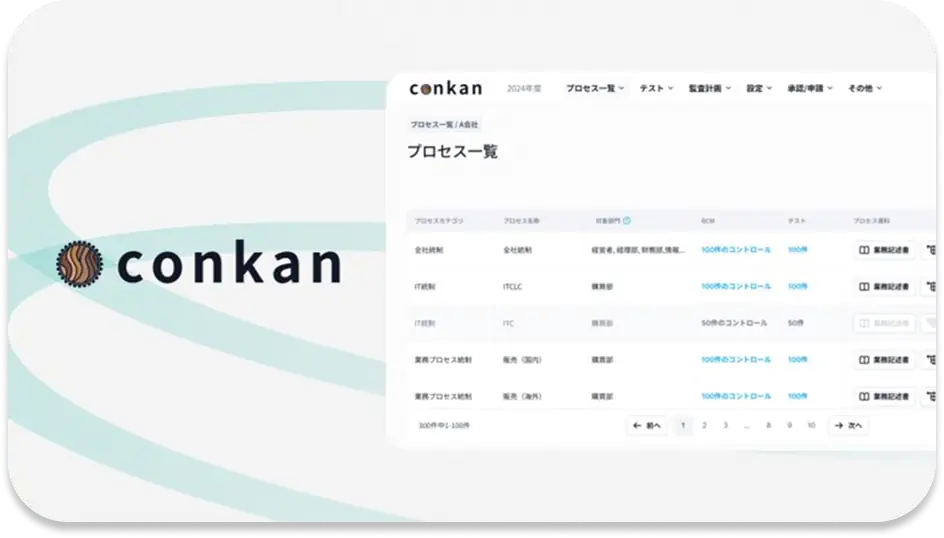 内部統制DXサービス「conkan」